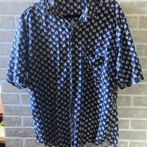 Vintage Rodeo Shirt w Horse&Cow pattern